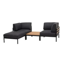 Hanna Lounge Silla Esquinera Negro