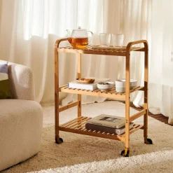 Helge Estanteria Con Rueda Natural