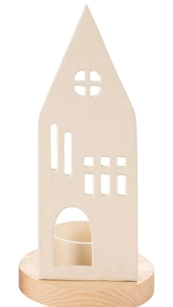 Home Soporte Para Vela Pequena Blanco, Natural