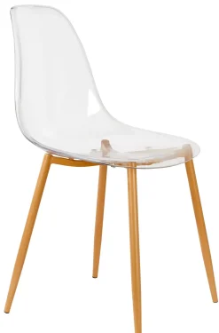 Ice Silla De Comedor Transparente, Natural