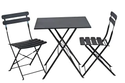 Imperial Conjunto Bistro Cuadrado Negro