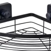 Industria Rinconera Para Ducha Con Ventosas Negro