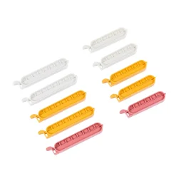 Klipper Clips De Cierre Juego De 10 Mezcla De Colores Gris, Amarillo Oscuro, Terracota