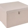 Linolux Caja De Almacenaje Con Tapa Beis