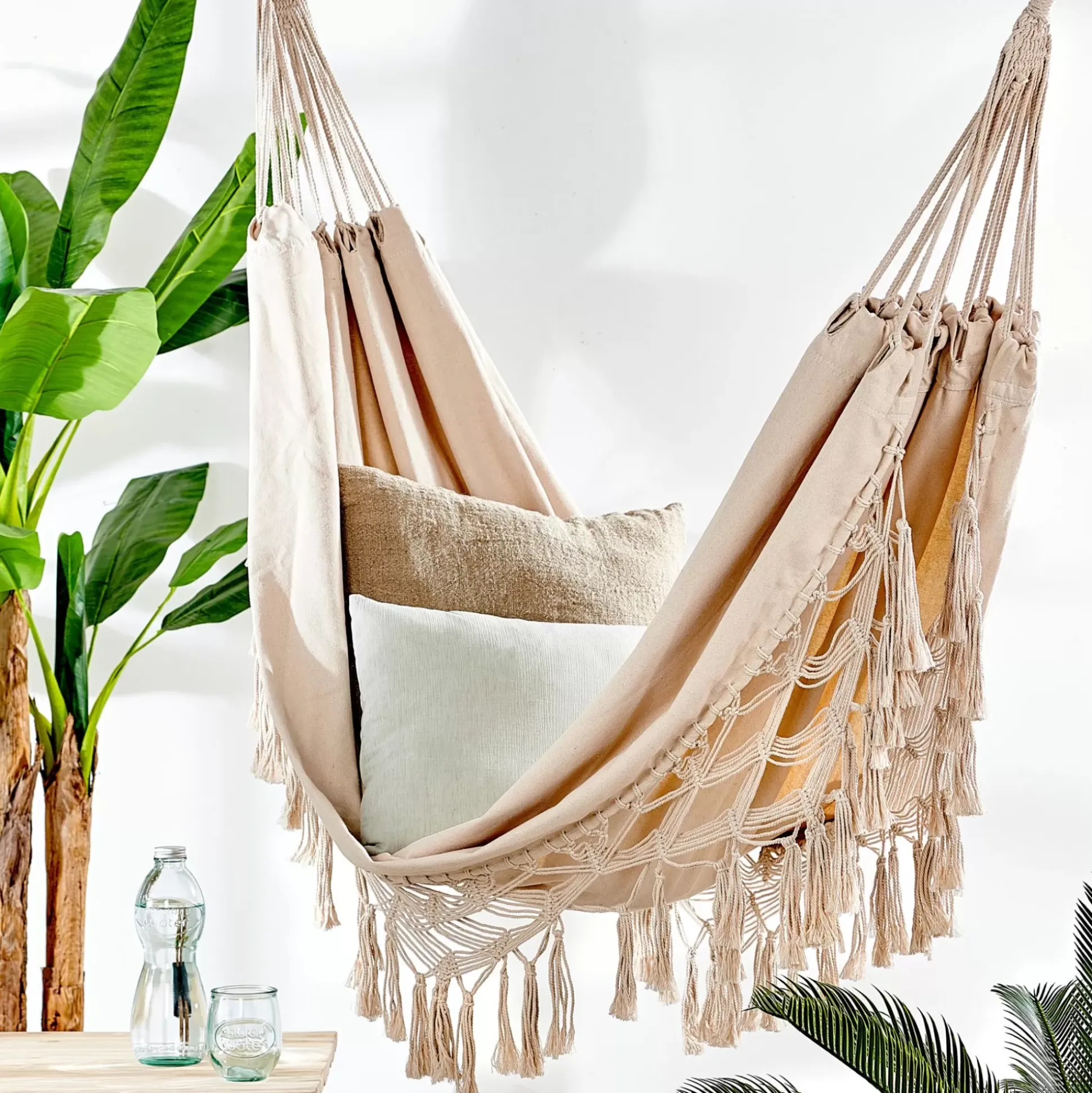 Macrame Hamaca Blanco Blanco Apagado