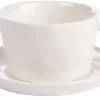 Marea Taza Y Plato Blanco