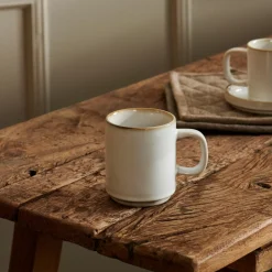 Mineral Marble Taza Con Asa Blanco