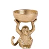 Monkey Soporte Para Velas Dorado