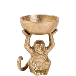 Monkey Soporte Para Velas Dorado