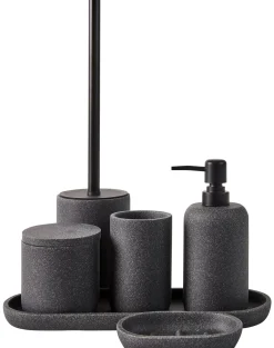Moon Dispensador De Jabon Negro, Gris Oscuro