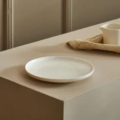 Moon Plato De Postre Blanco