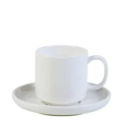 Moon Taza Y Plato Blanco