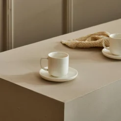 Moon Taza Y Plato Blanco