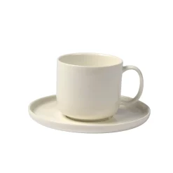 Moon Taza Y Plato Blanco