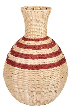Nepal Florero Marron, Natural, Rojo Oscuro