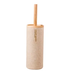 New Resin Cepillo Wc En Soporte Natural