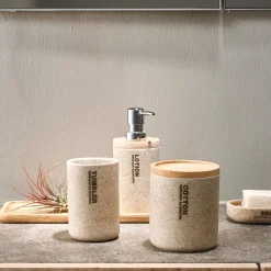 New Resin Dispensador De Jabon Natural