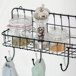 Oslo Organizador Cocina Con Ganchos Negro