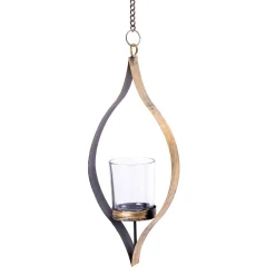 Oval Soporte Para Vela Pequena Bronceado