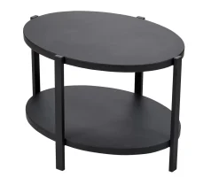 Ovala Mesita De Salon Negro