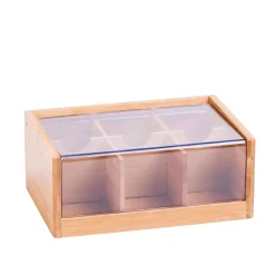 Panda Caja Para Te 6 Compart. Transparente, Natural