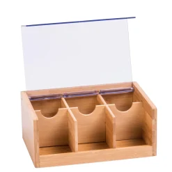 Panda Caja Para Te 6 Compart. Transparente, Natural
