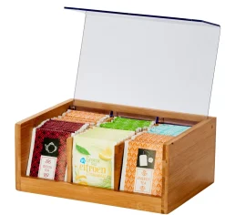 Panda Caja Para Te 6 Compart. Transparente, Natural