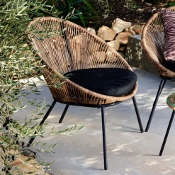 Papayo Silla Lounge Con Cojin Natural