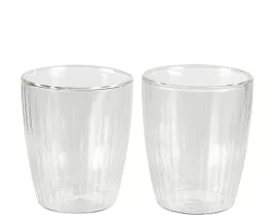 Pausa Vaso De Doble Pared Juego De 2 Transparente