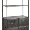 Pharma Estanteria De Pared Con 4 Cajones Negro
