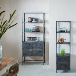 Pharma Estanteria De Pared Con 4 Cajones Negro