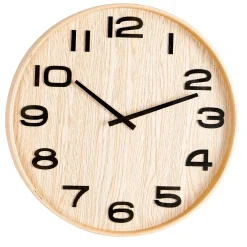 Plywood Reloj De Pared Natural