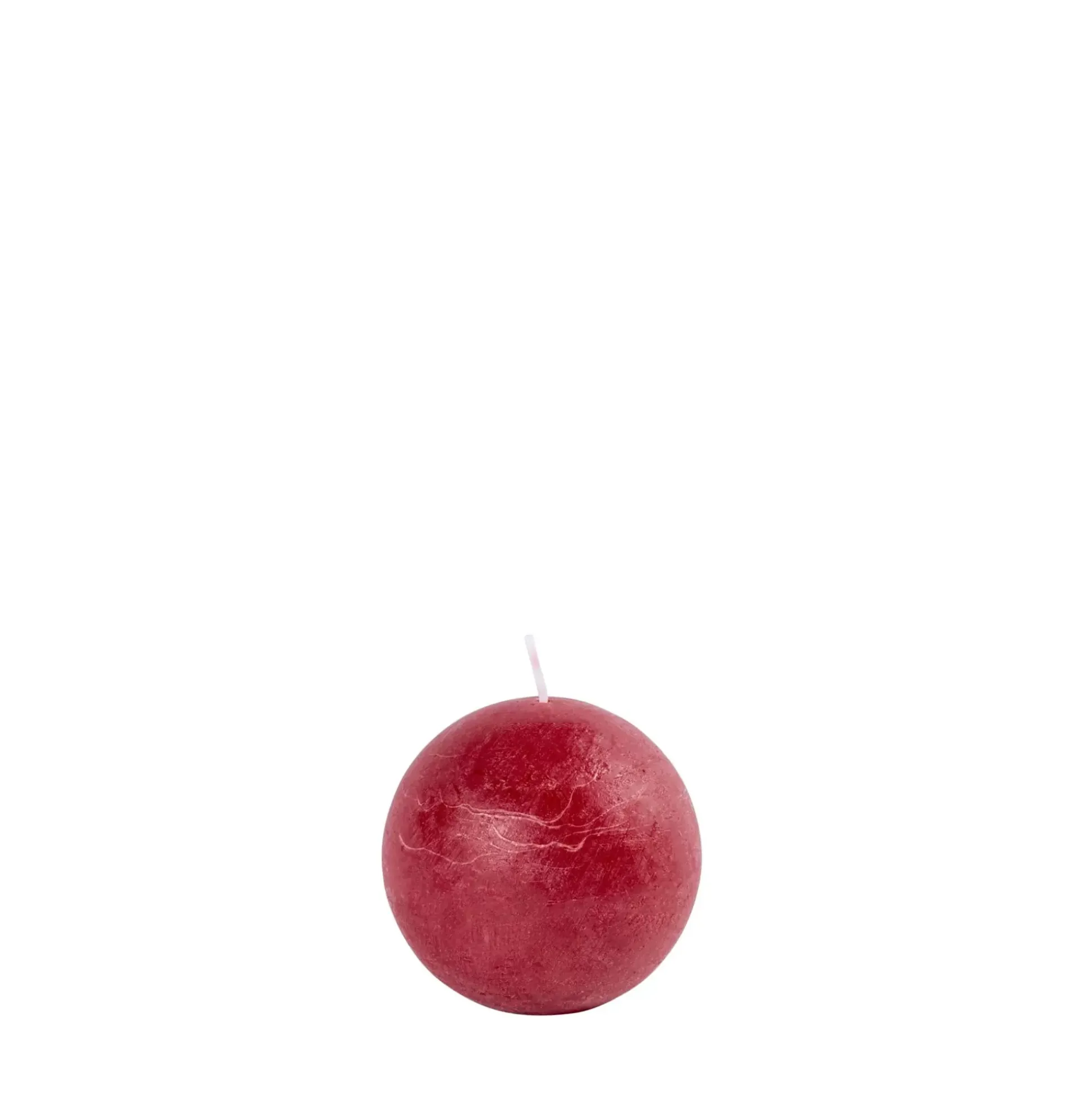 Pure Rustic Vela Esferica Rojo