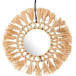 Raffia Espejo Natural