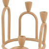Rings Candelabro Para 4 Velas Marron Claro