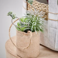 Rope Planta Artificial Macetero Colg Natural