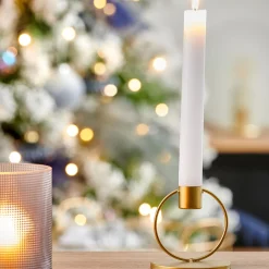 Rustic Vela Candelabro Blanco