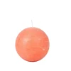 Rustic Vela Esferica Naranja
