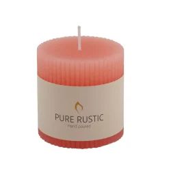Rustic Vela Estriada Naranja
