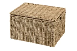 Seagrass Cesta Almacenaje L Con Tapa Natural