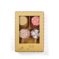 Springtime Juego Para Cupcakes Juego De 48 Menta, Morado Claro