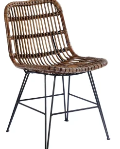 Sumatra Silla De Comedor Negro, Marron