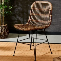 Sumatra Silla De Comedor Negro, Marron