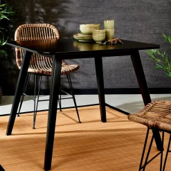 Sumatra Silla De Comedor Negro, Marron