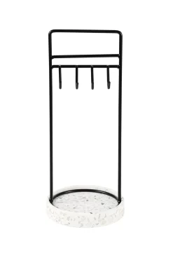Terrazzo Joyero Negro, Blanco, Gris