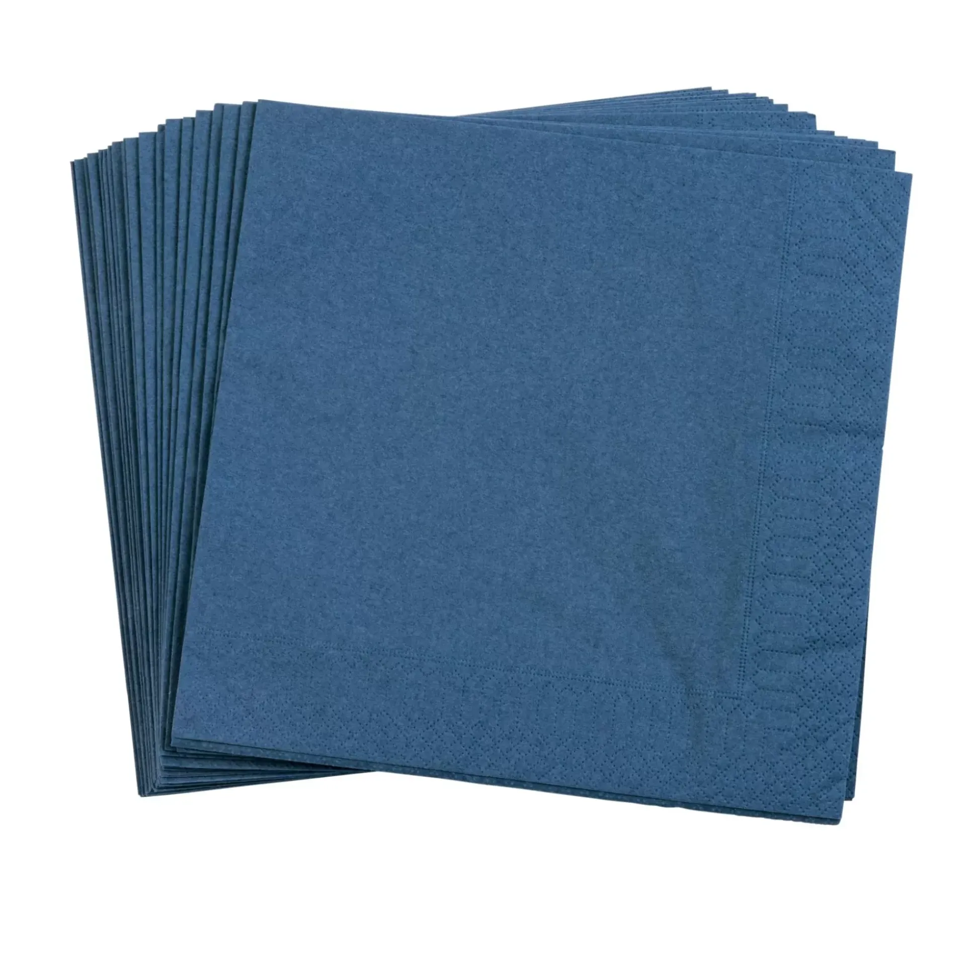 Uni Paquete De 20 Servilletas Azul Oscuro