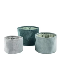 Verda Cesta De Almacenaje Gris
