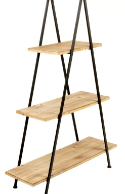 Vermont Estanteria De Pared Negro, Natural