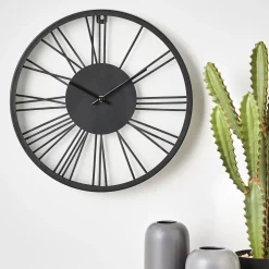 Wheel Reloj De Pared Negro