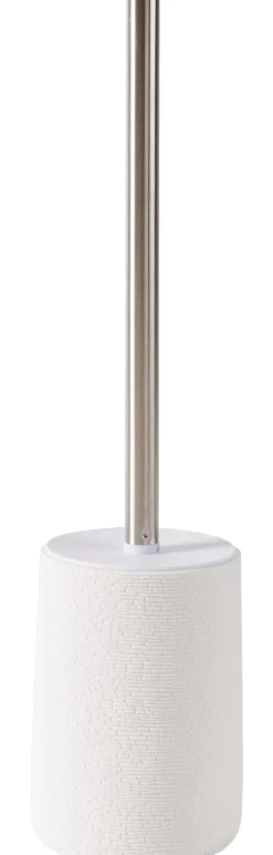 White Elegance Cepillo Wc En Soporte Blanco, Plateado